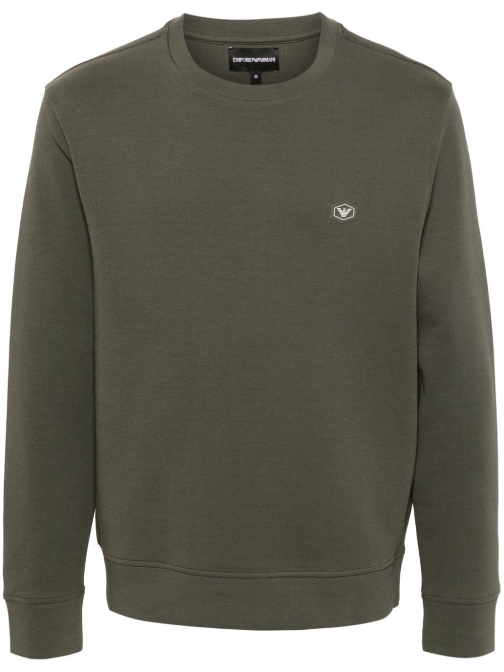 raised logo-detail cotton blend sweatshirt - 1