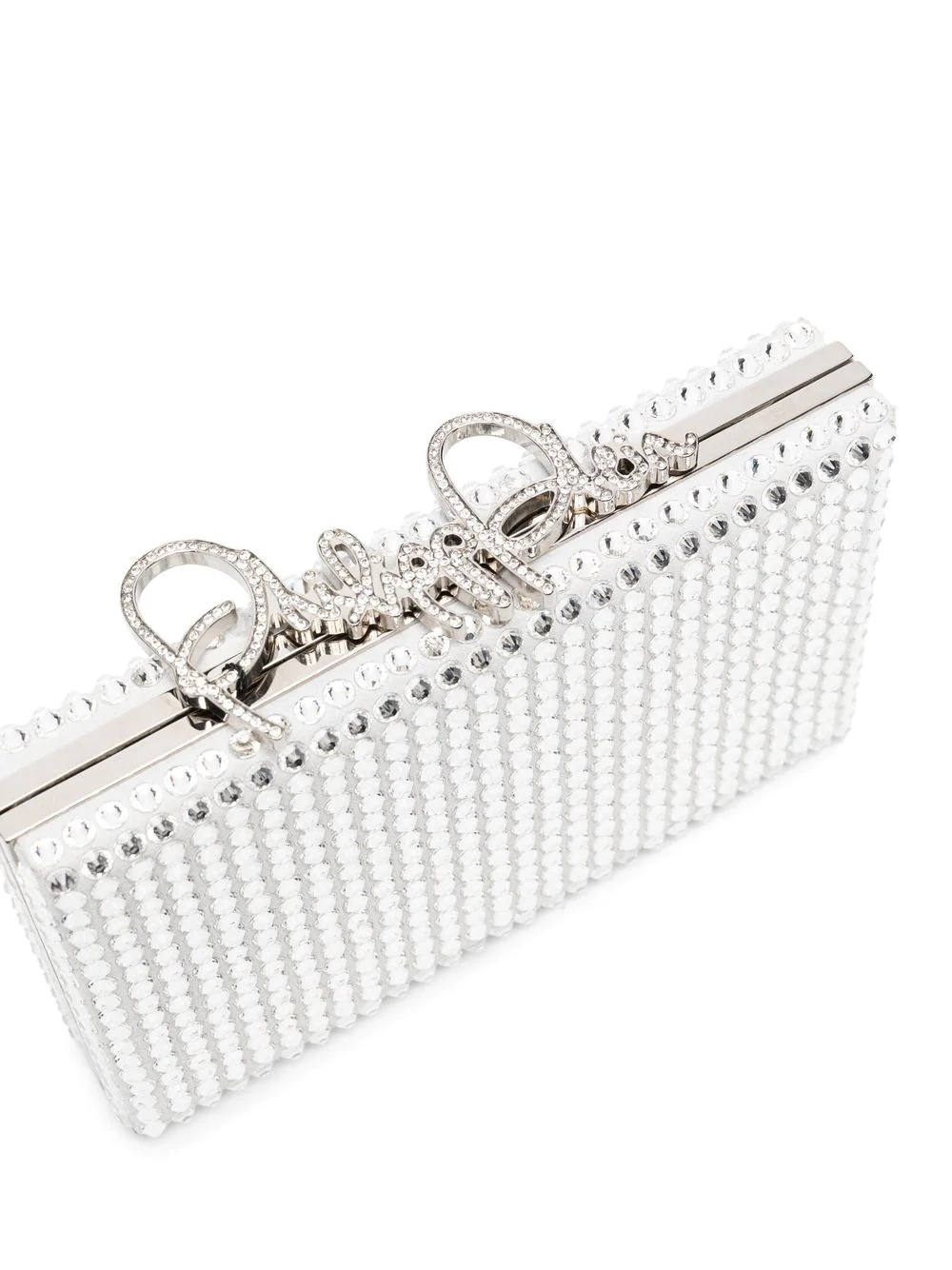 logo embellished clutch - 4