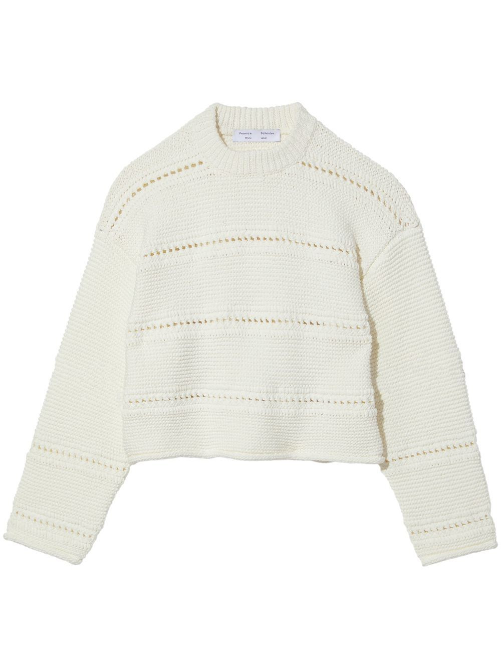 cropped open-knit jumper - 1