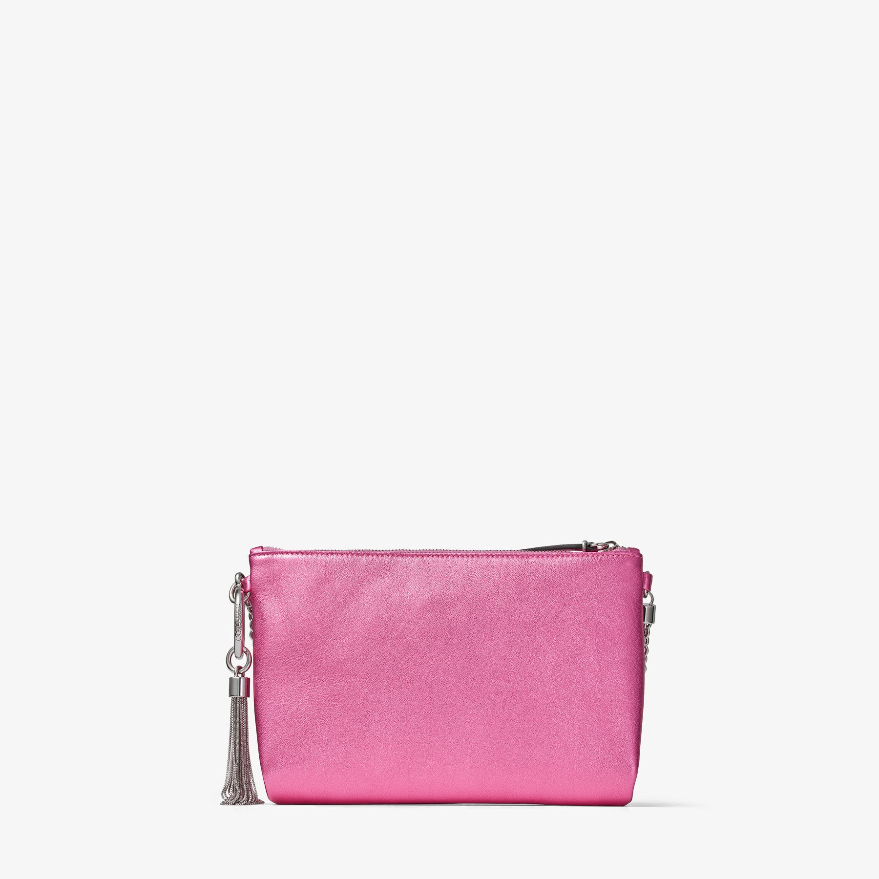 Callie Mini
Candy Pink Metallic Nappa Leather Mini Clutch Bag - 8