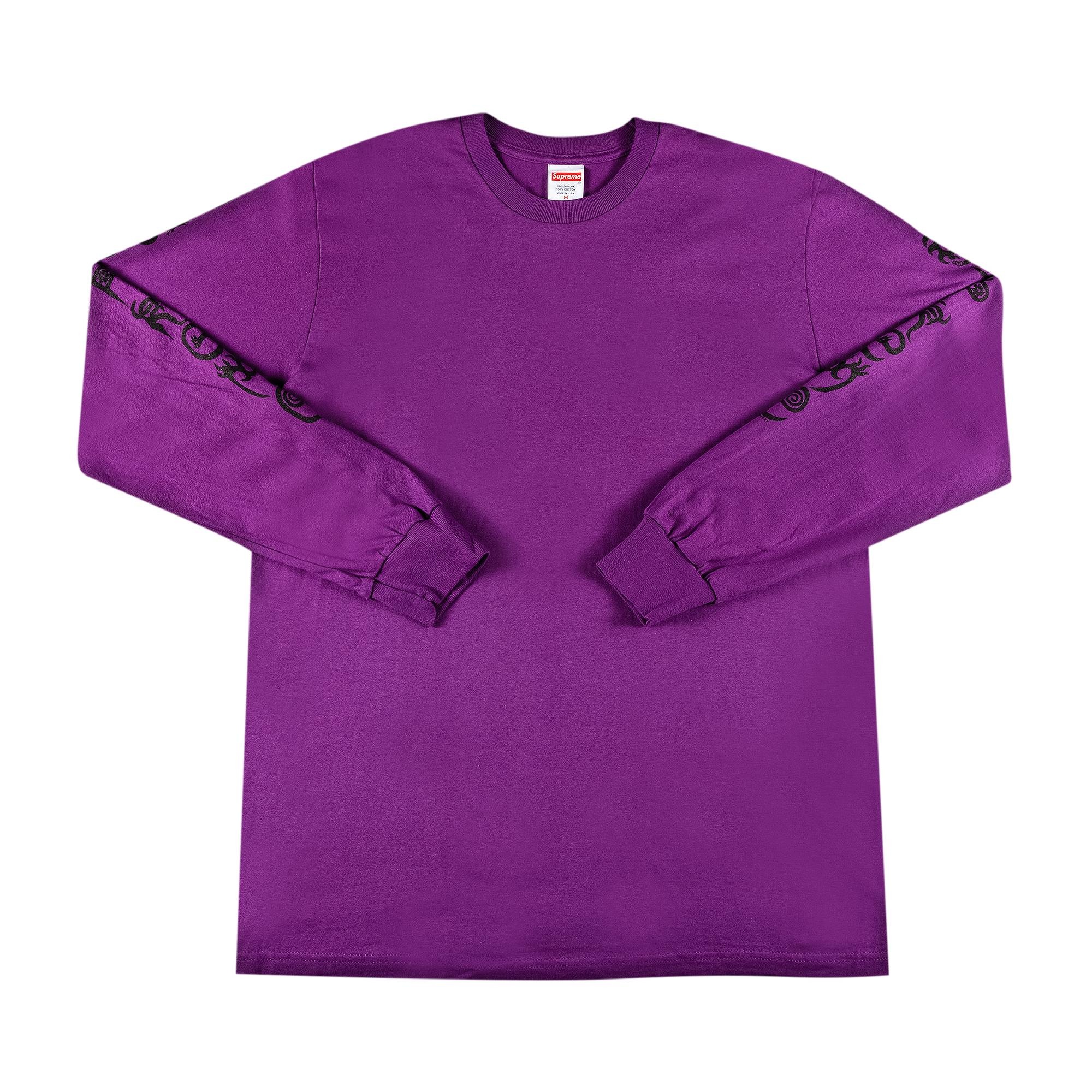 Supreme Clayton Patterson Long-Sleeve Tee 'Light Purple' - 1