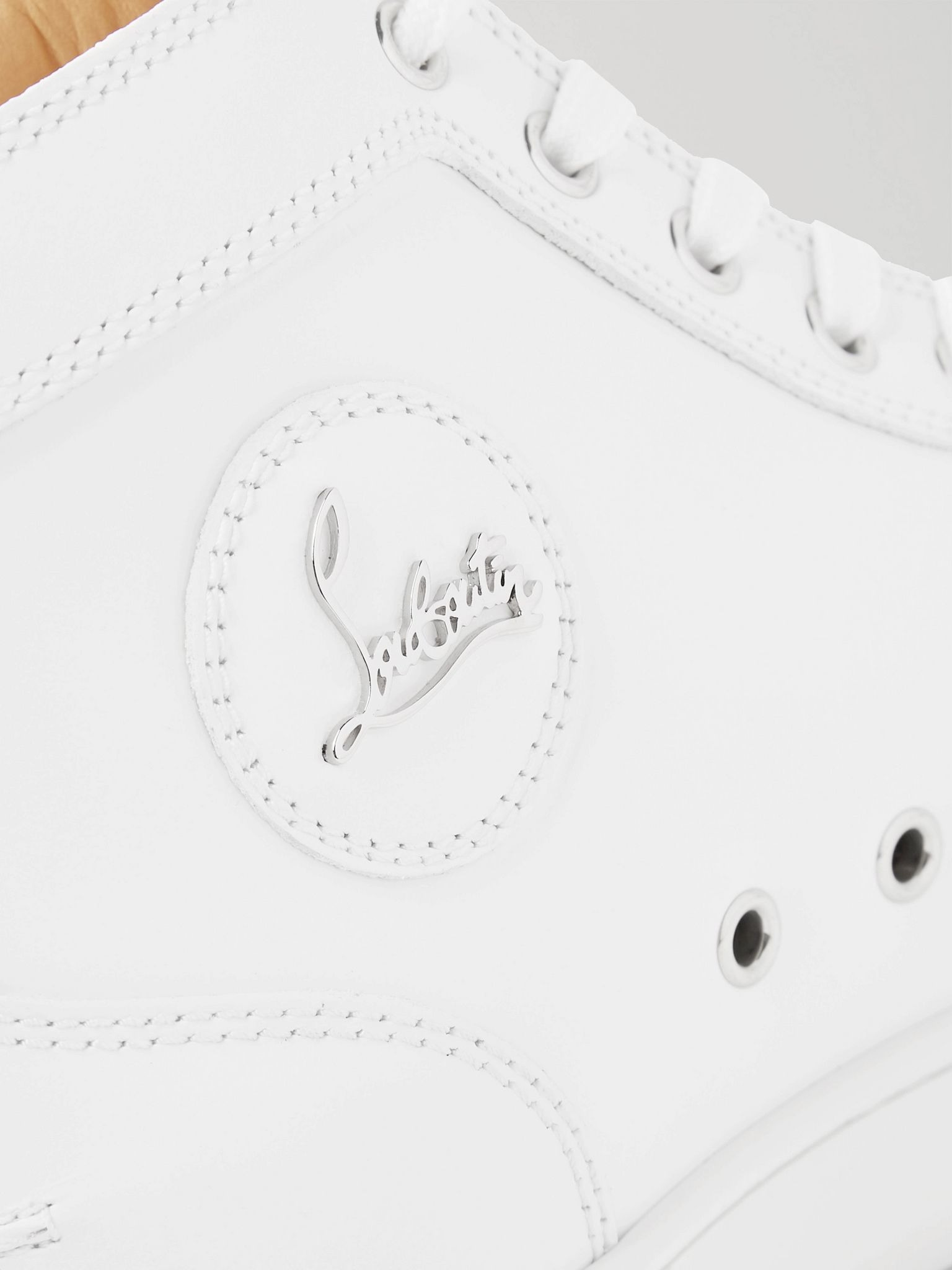 Louis Leather High-Top Sneakers White - 5