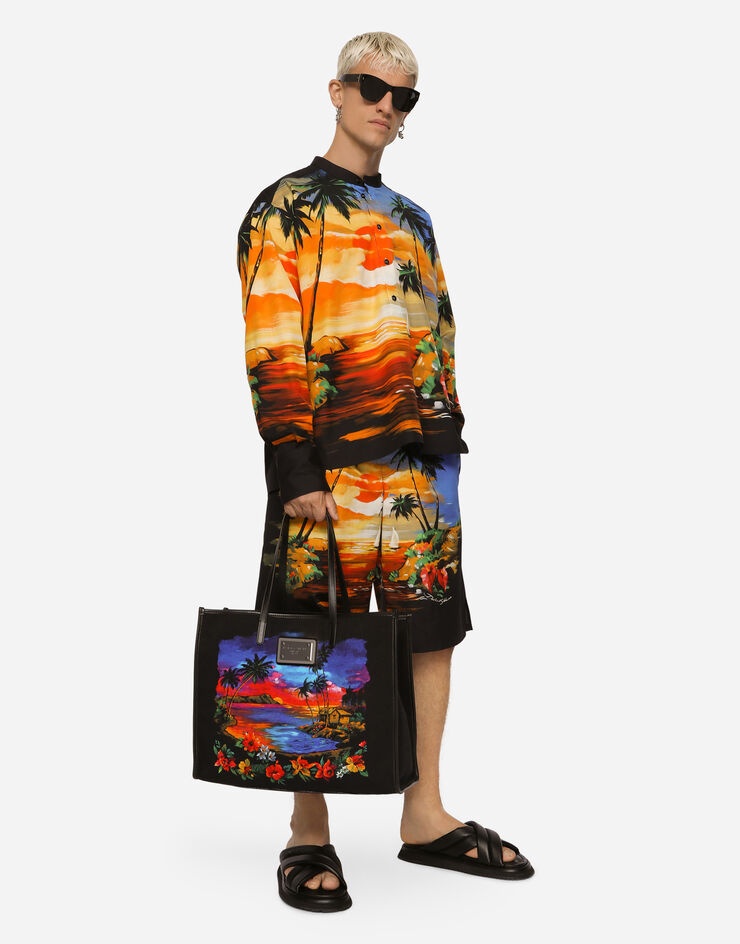 Printed canvas shopper - 2