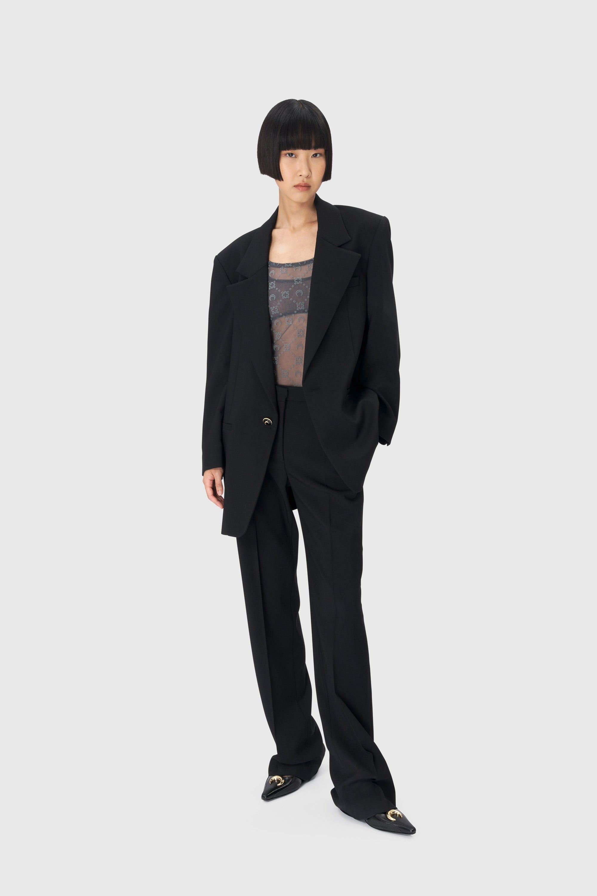 Virgin Wool Twill Boxy Jacket - 2
