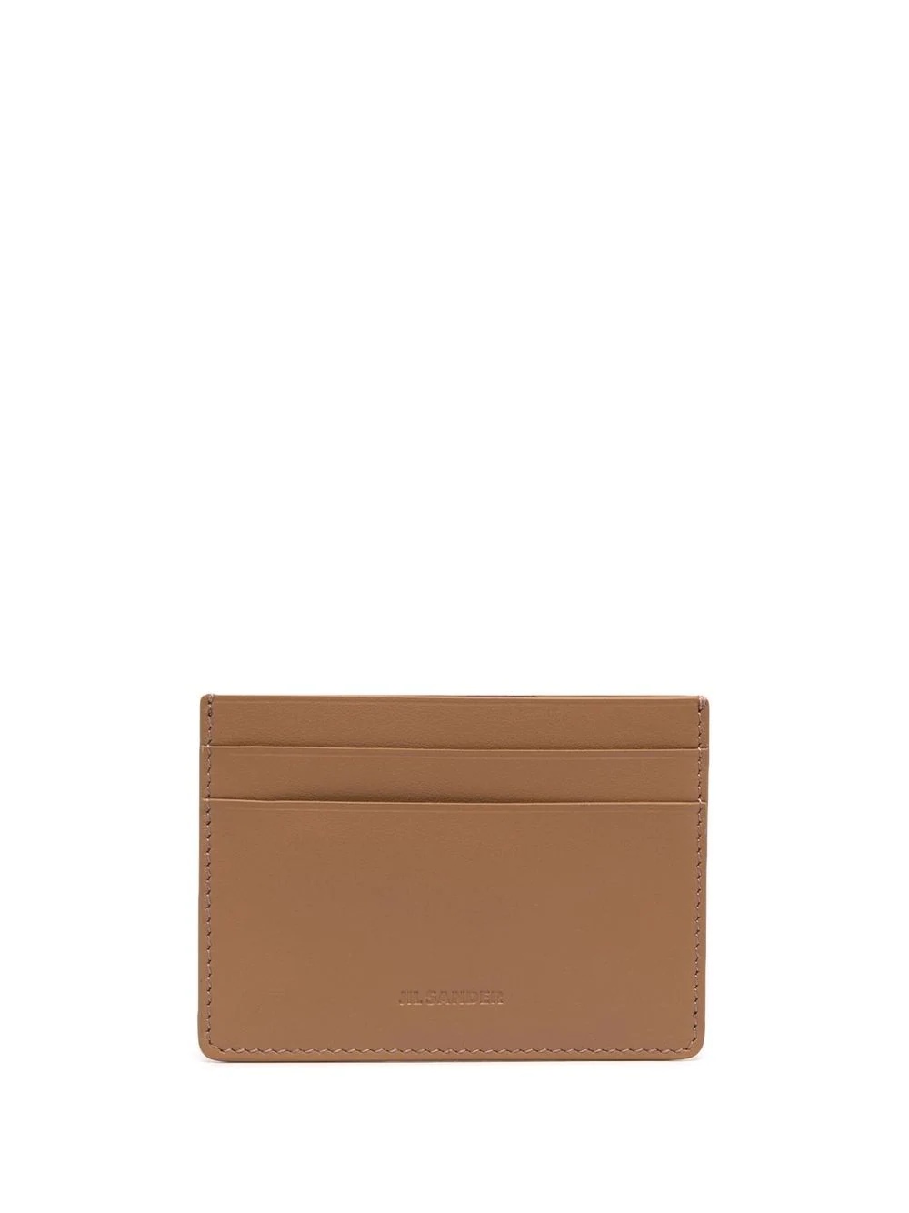 debossed-logo leather cardholder - 1