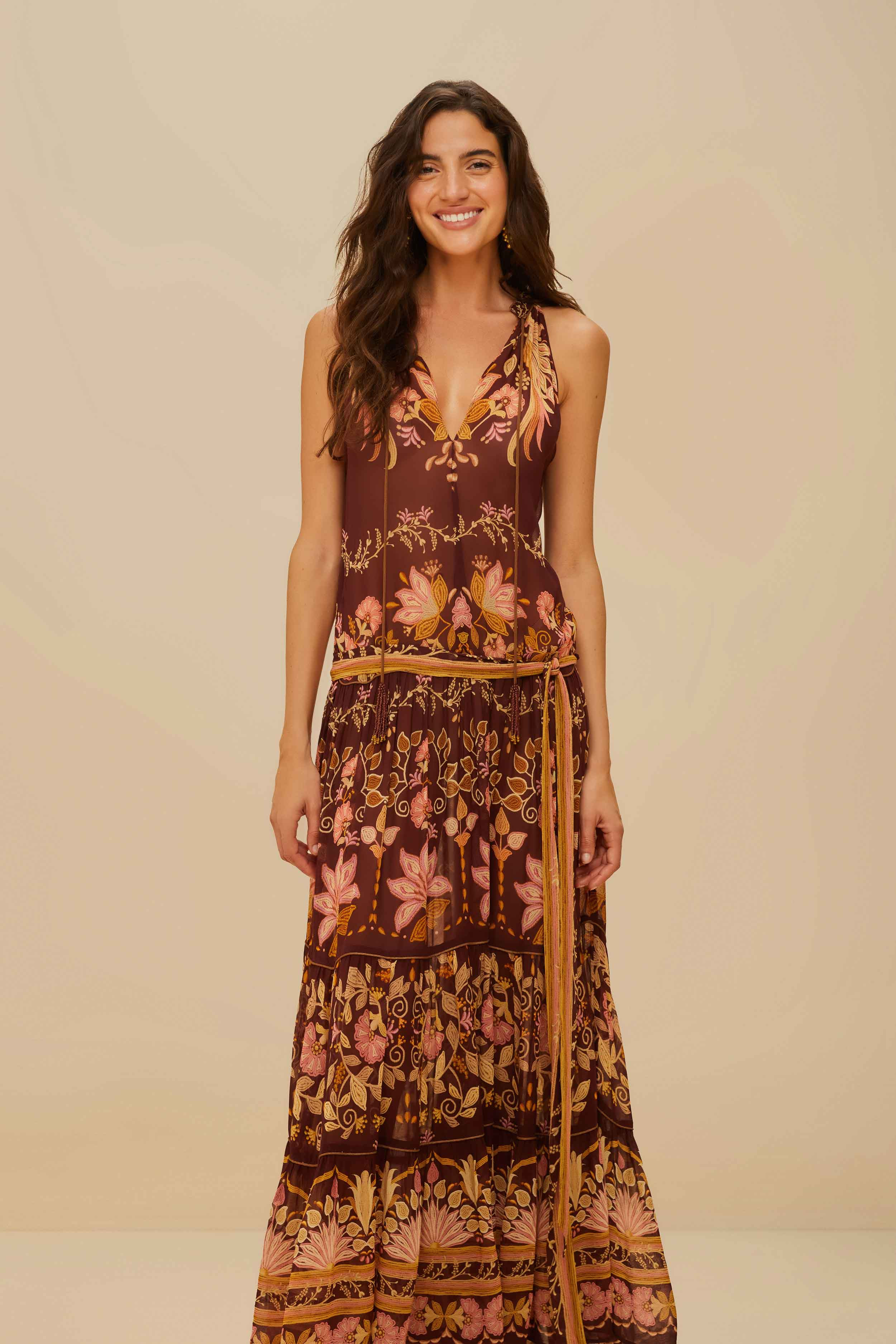 Burgundy Bella Maxi Dress - 2