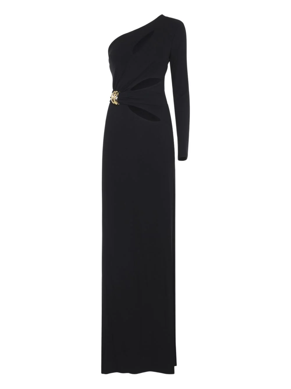 one-shoulder cut-out-detail maxi dress - 1