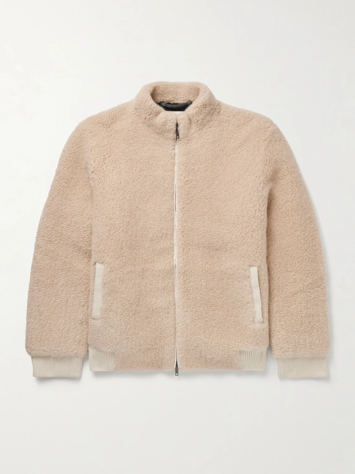 Cashmere-Fleece Bomber Jacket - 1