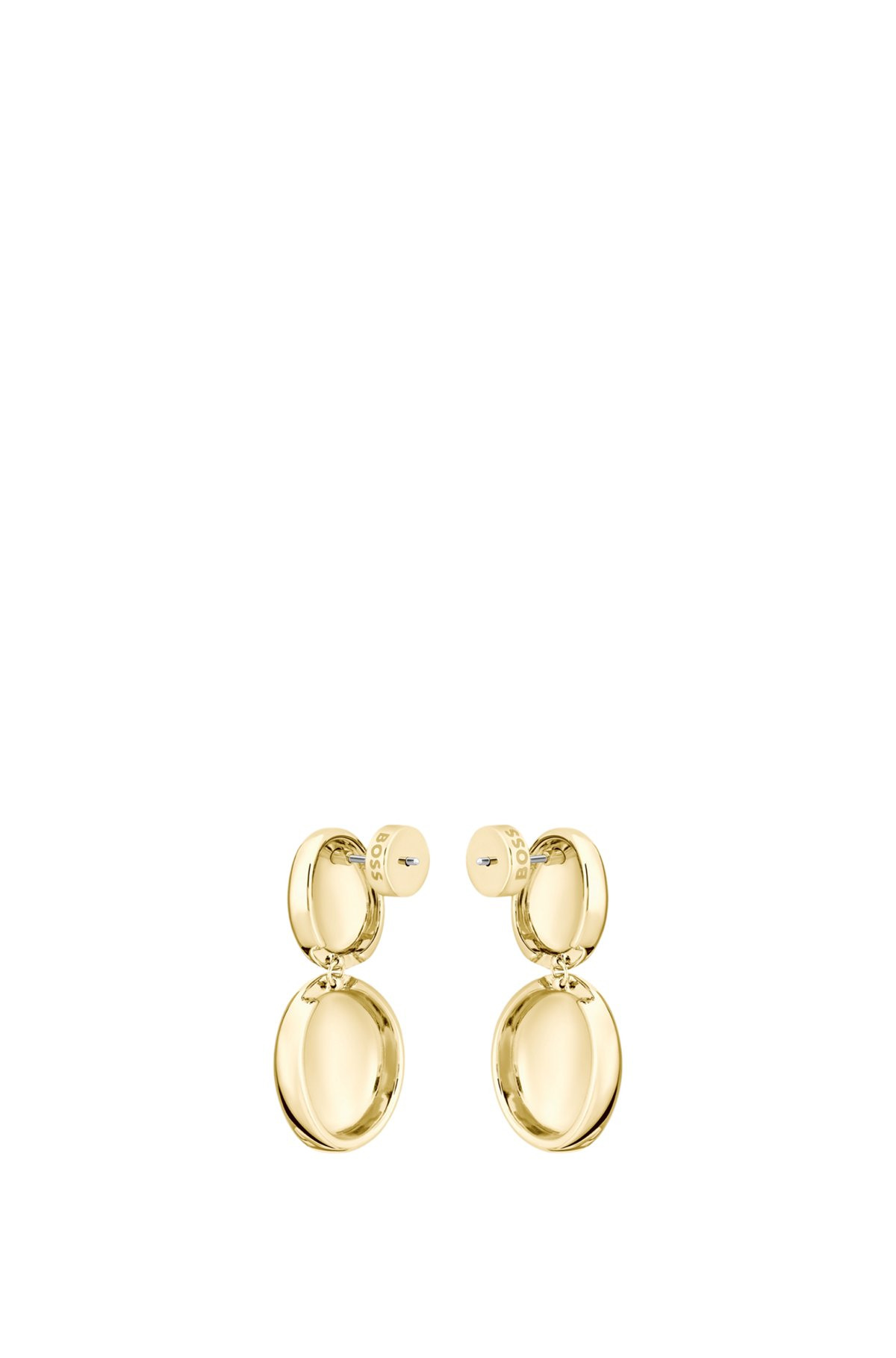 GOLD-TONE EARRINGS WITH PEBBLE STYLE - 2