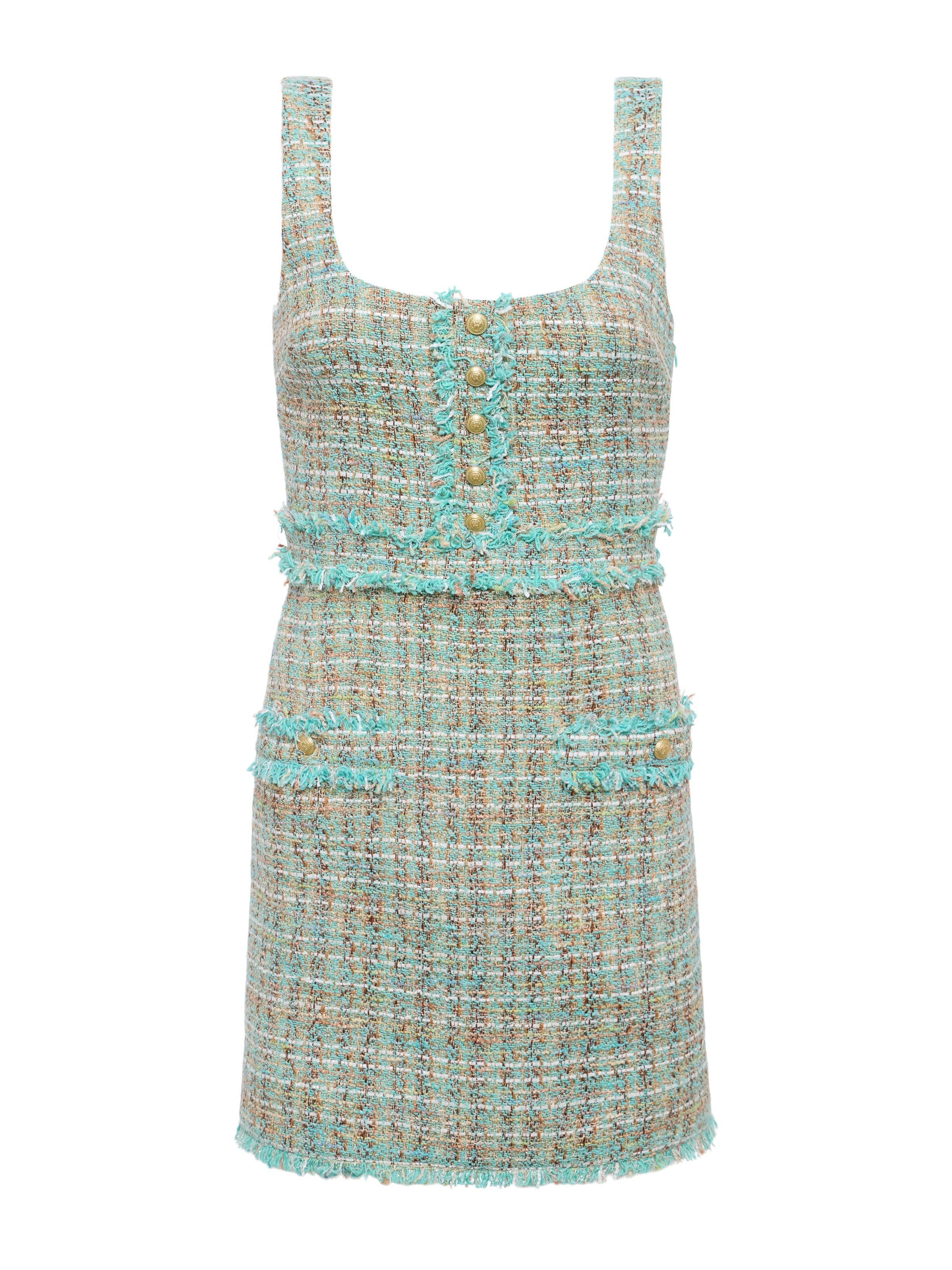 Valli Tweed Mini Dress - 1