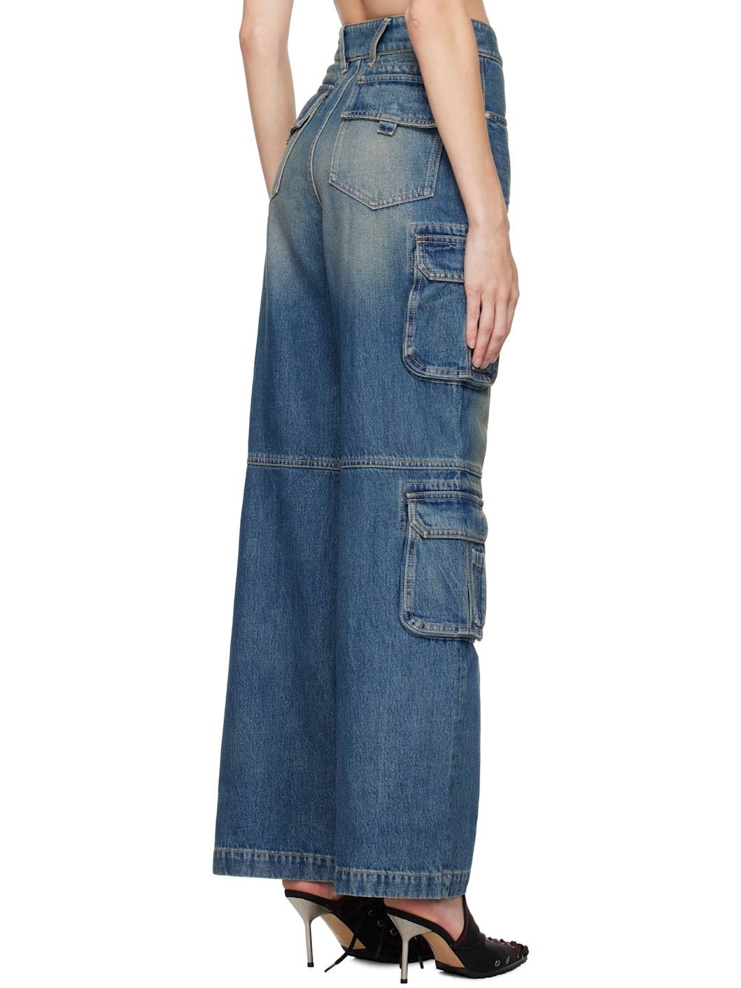 Blue Cargo Jeans - 3