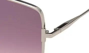 Reggie 61mm Gradient Aviator Sunglasses in Palladium/Bordeaux Mirror - 8