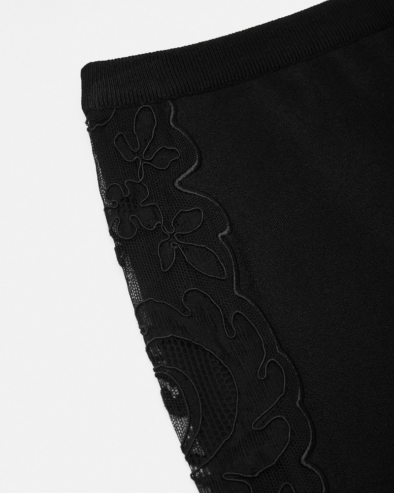 VERSACE Barocco Lace Knit Midi Skirt outlook