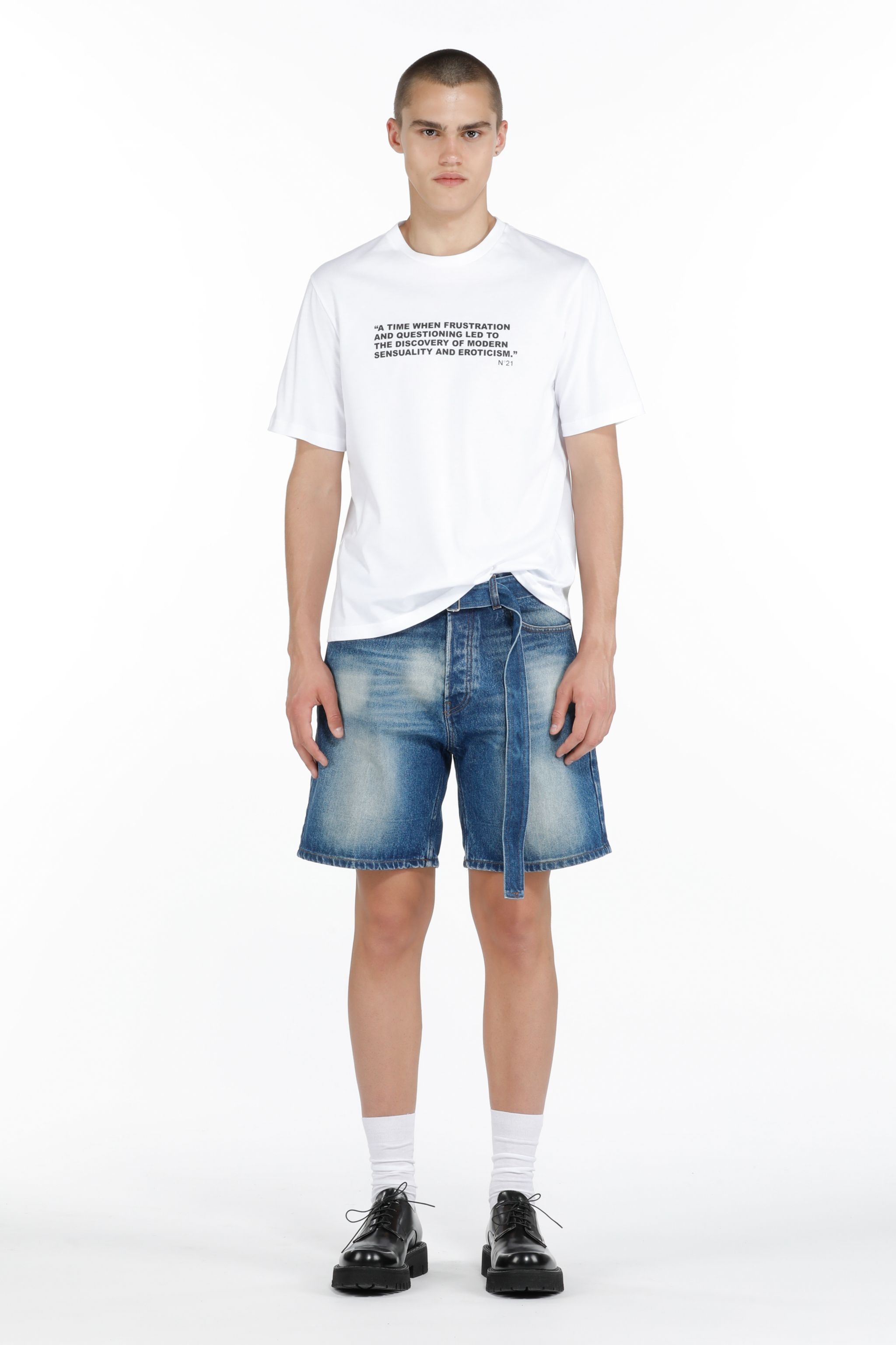 SLOGAN-PRINT COTTON T-SHIRT - 4
