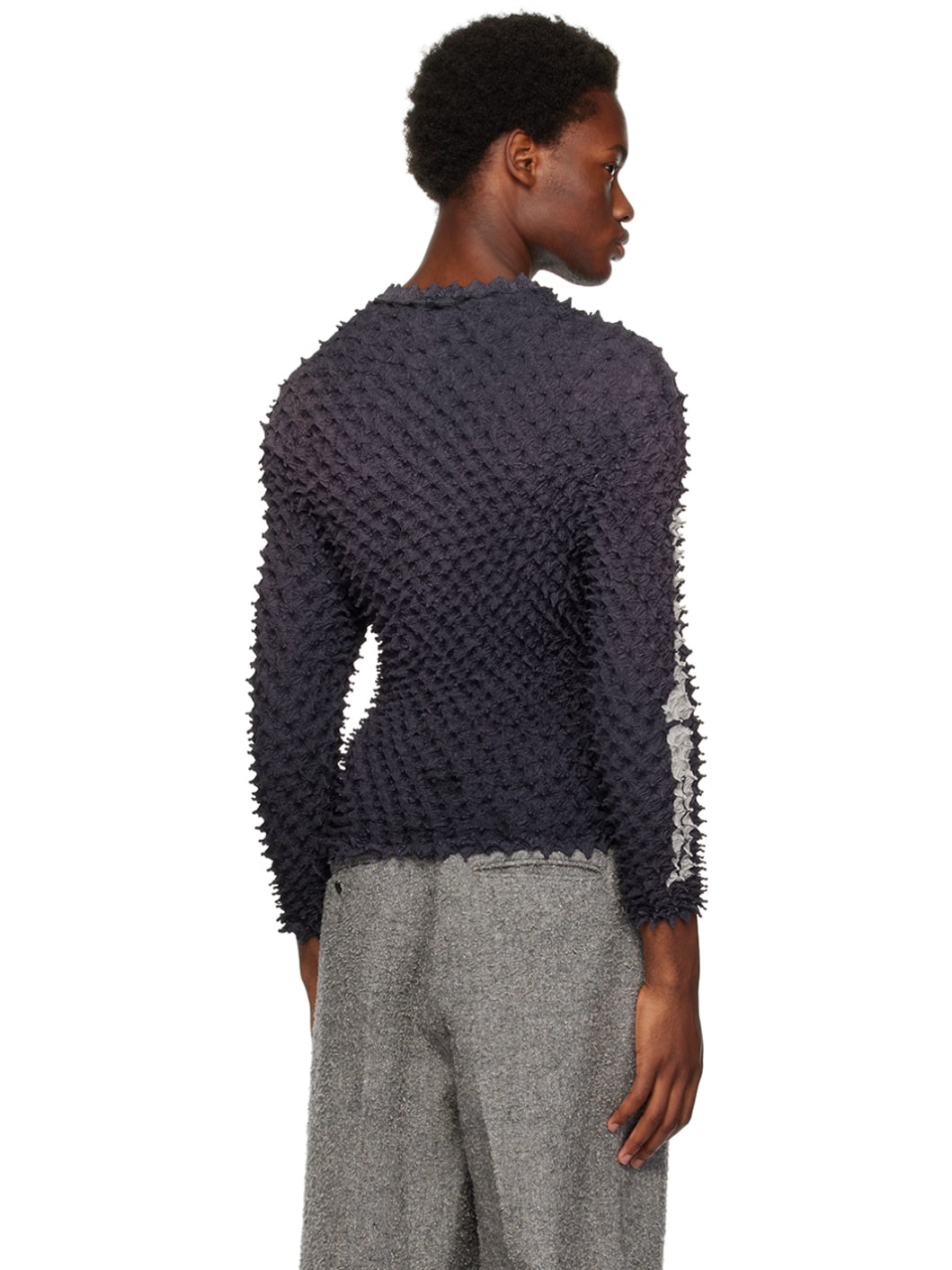 Black Shibori Long Sleeve T-Shirt - 3