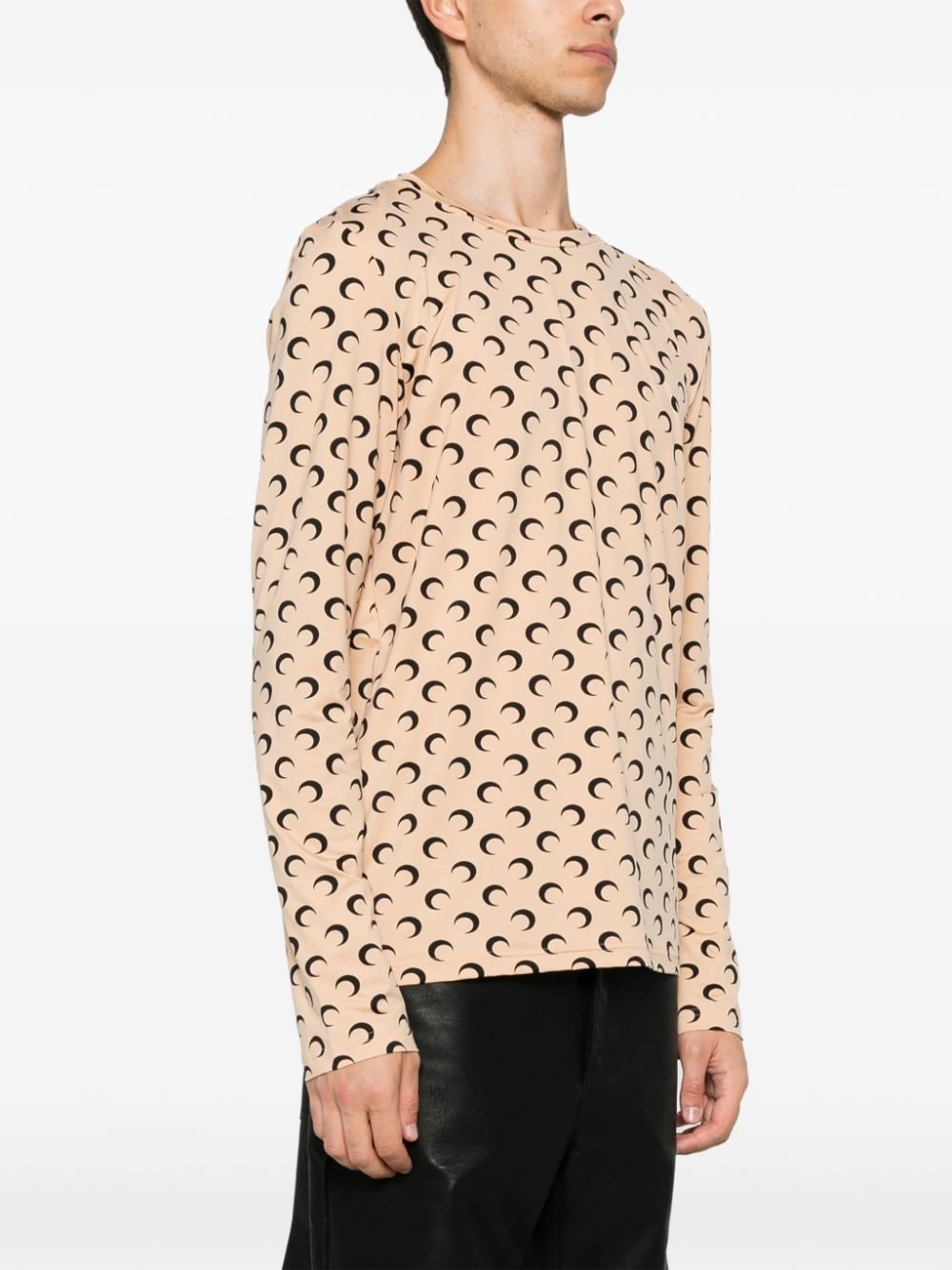 Moonogram-pattern T-shirt - 3