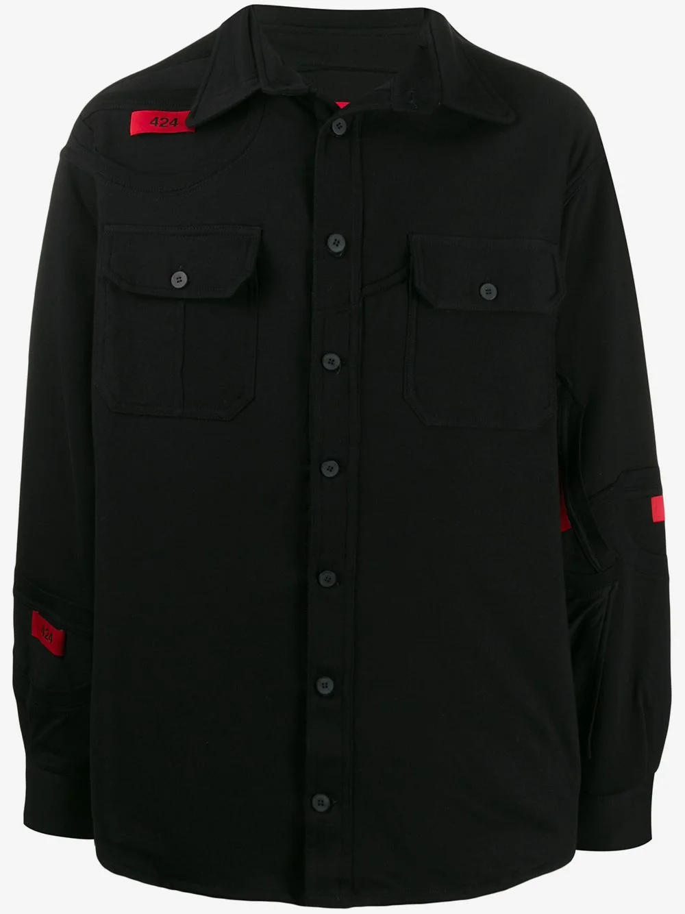 logo shirt jacket - 1