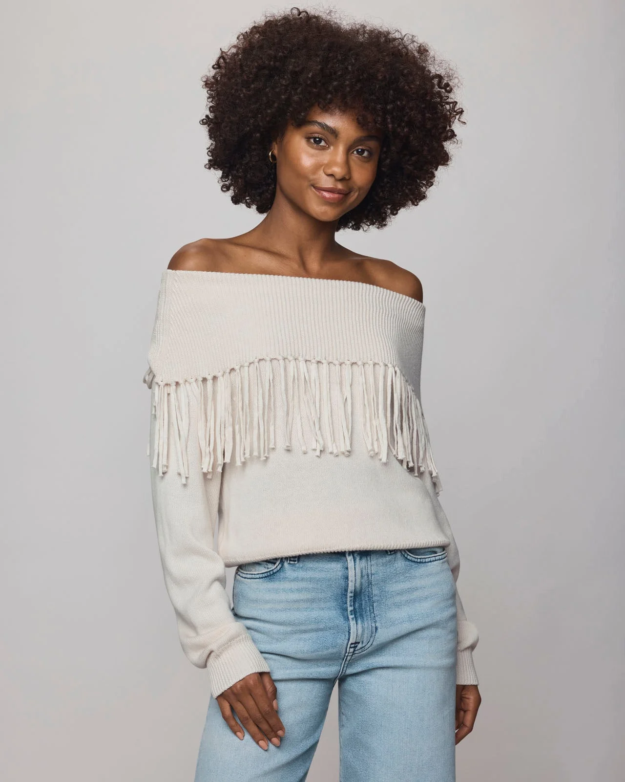 Simone Fringe Sweater - 1