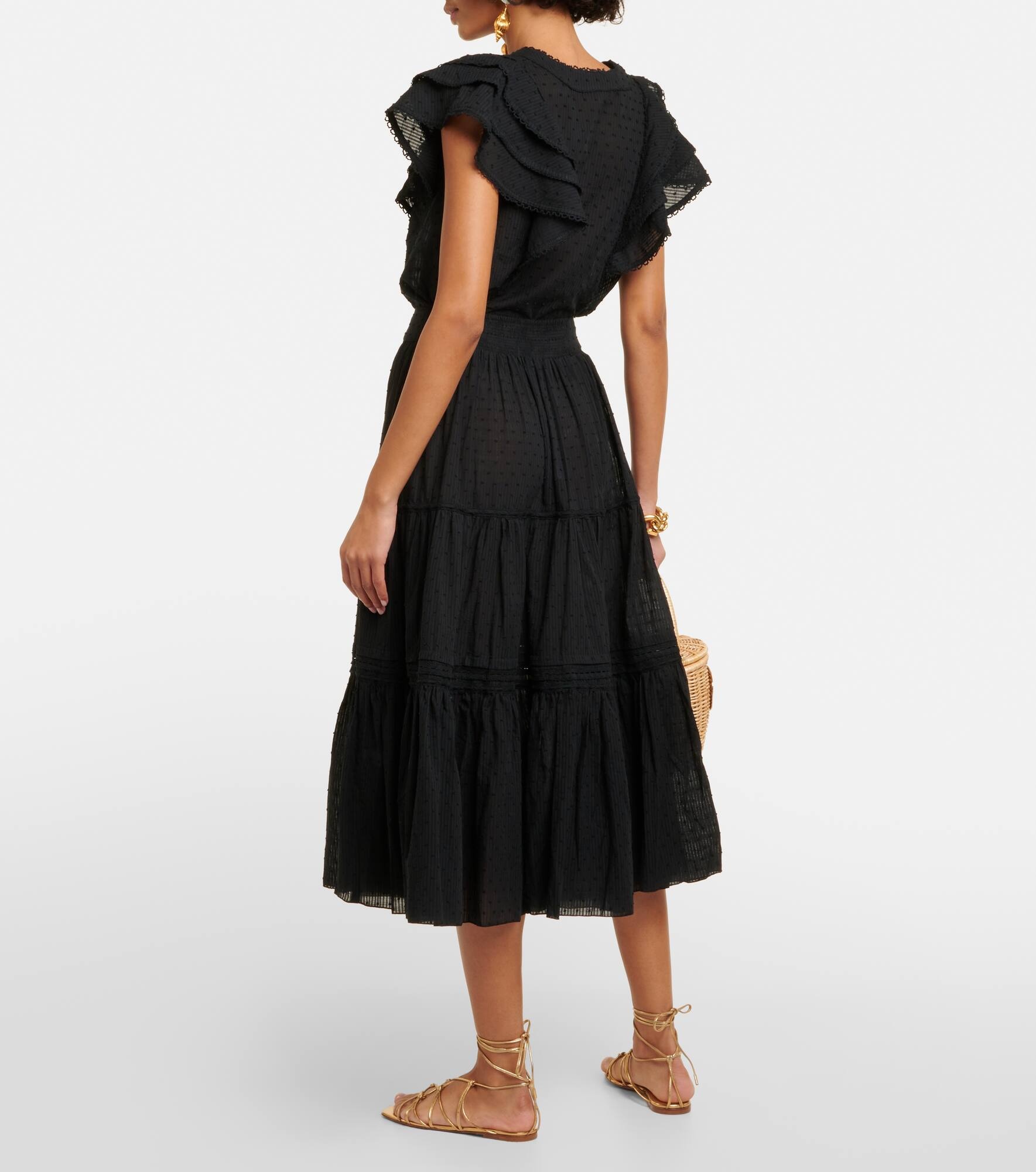 Brie cotton-blend midi skirt - 3