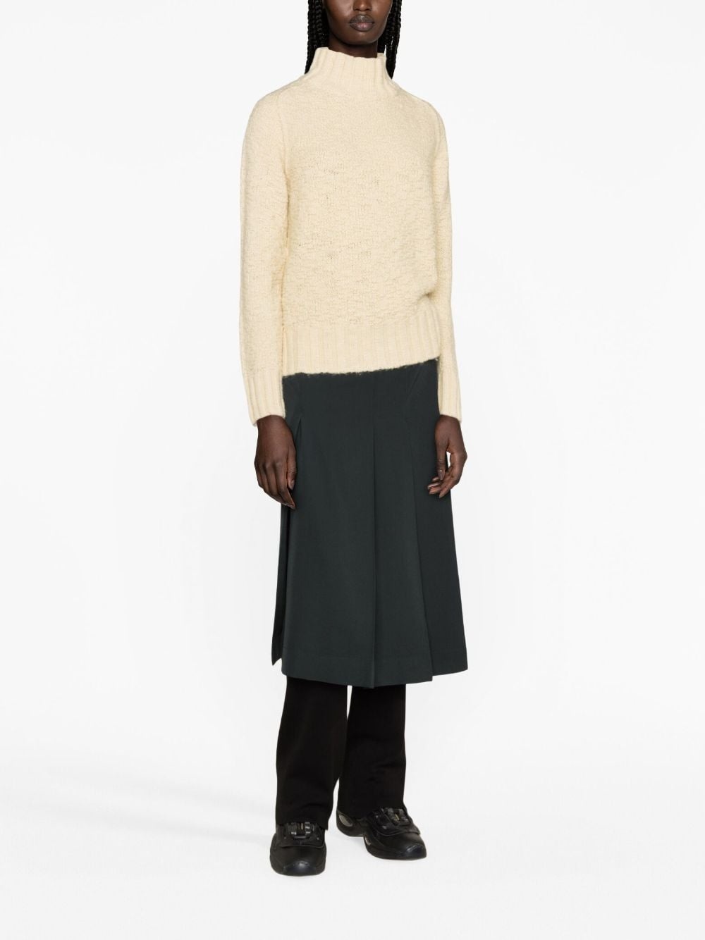 high-neck wool jumper - 2