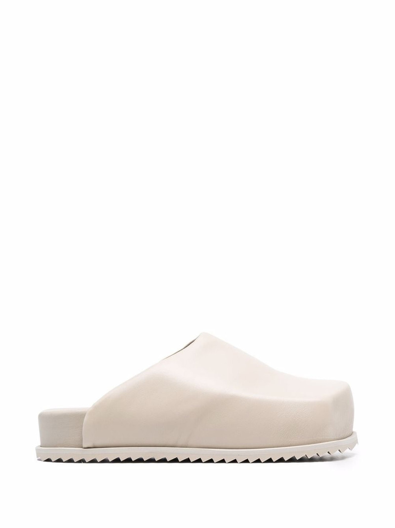 Truck faux leather mules 1