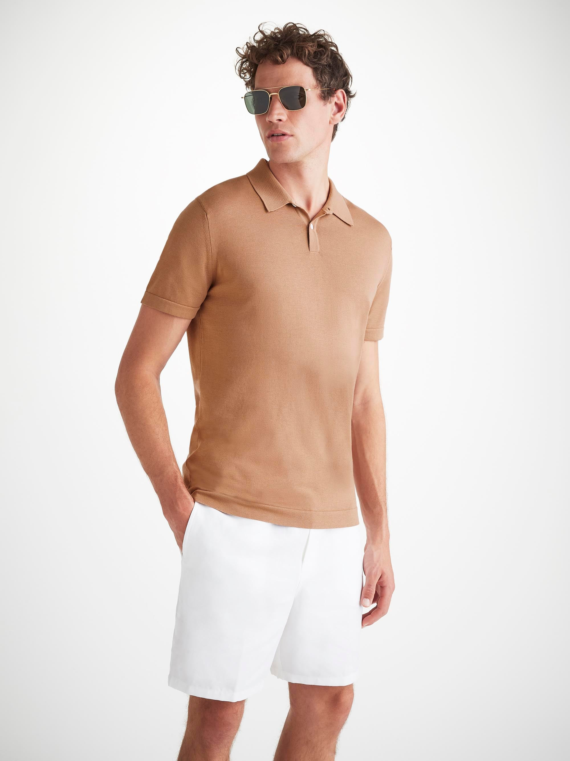 Men's Polo Shirts Jacob Sea Island Cotton Camel - 6