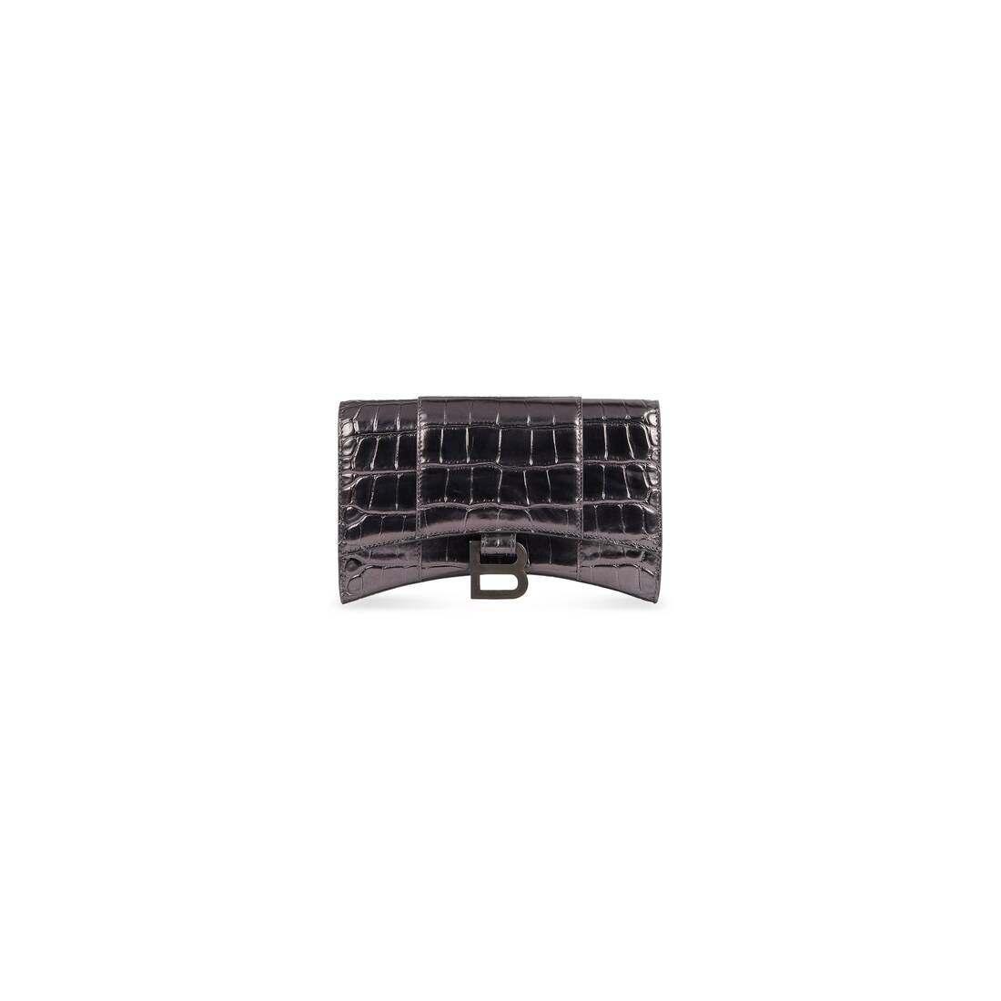 Women's Hourglass Wallet With Chain in Silver - 5