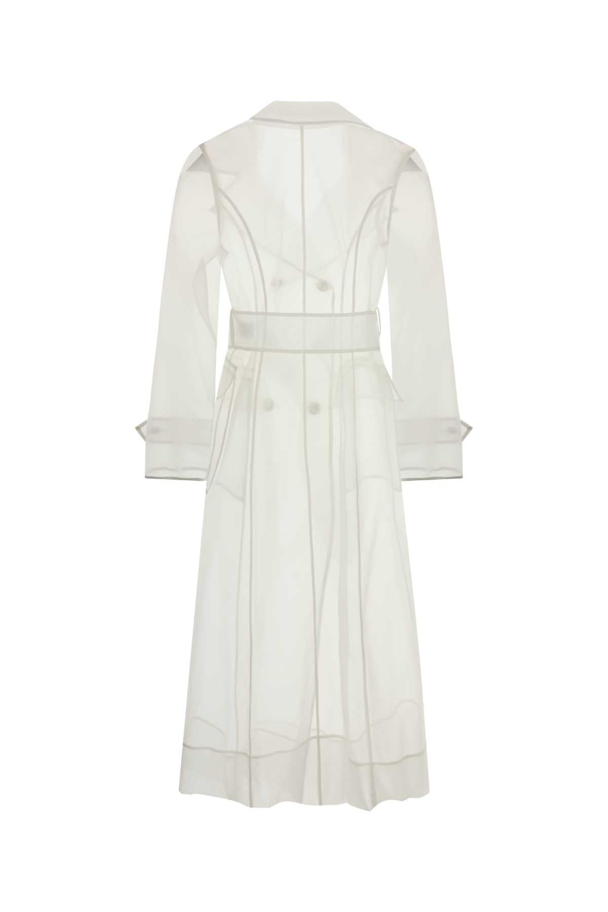 Dolce & Gabbana Women White Organza Trench Coat - 2