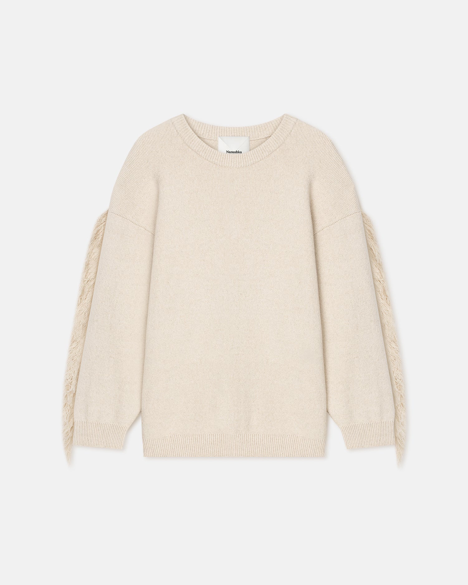 Fringed Textured-Linen Sweatshirt - 5
