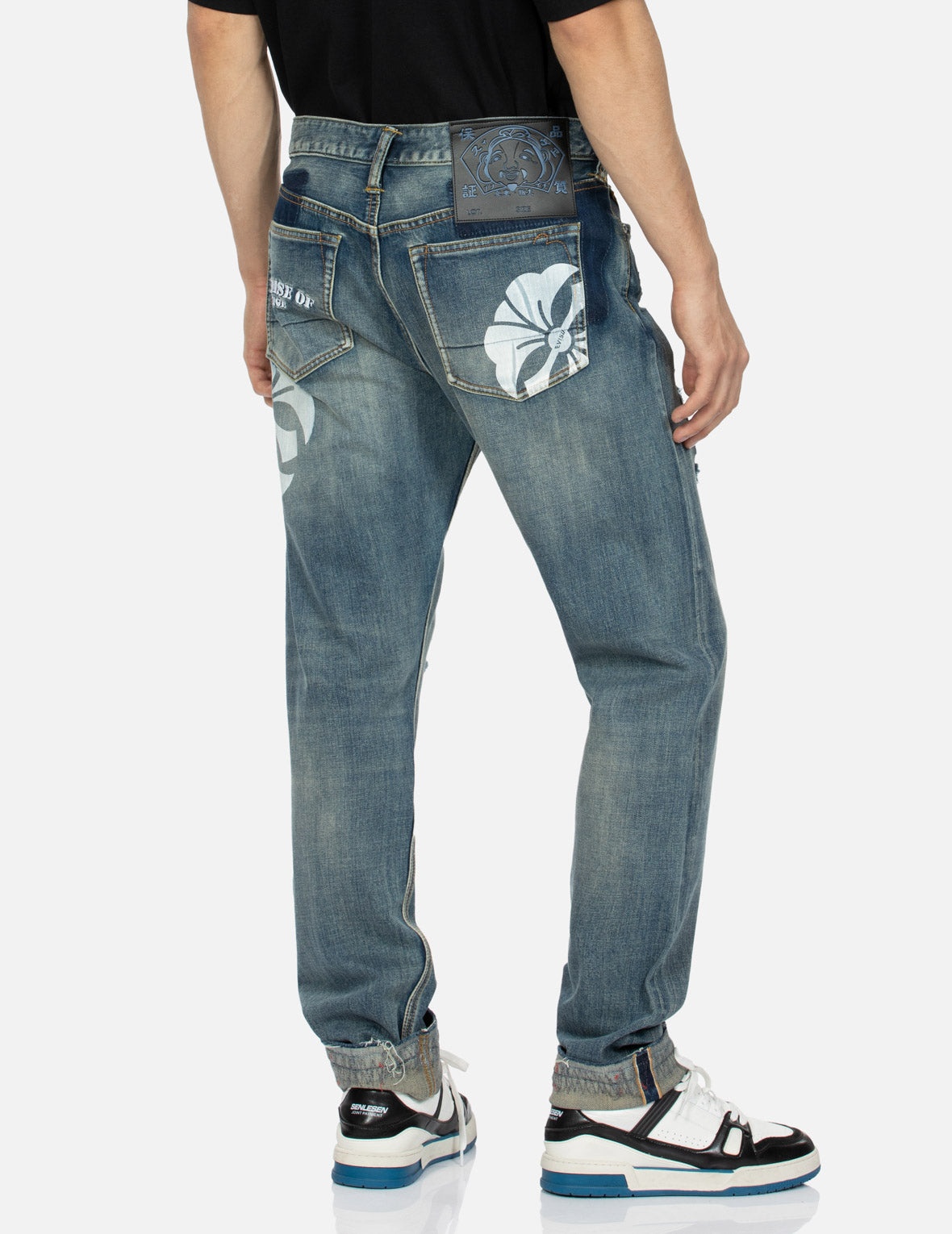 Kamon Print Carrot Fit Denim Jeans #2017 - 7