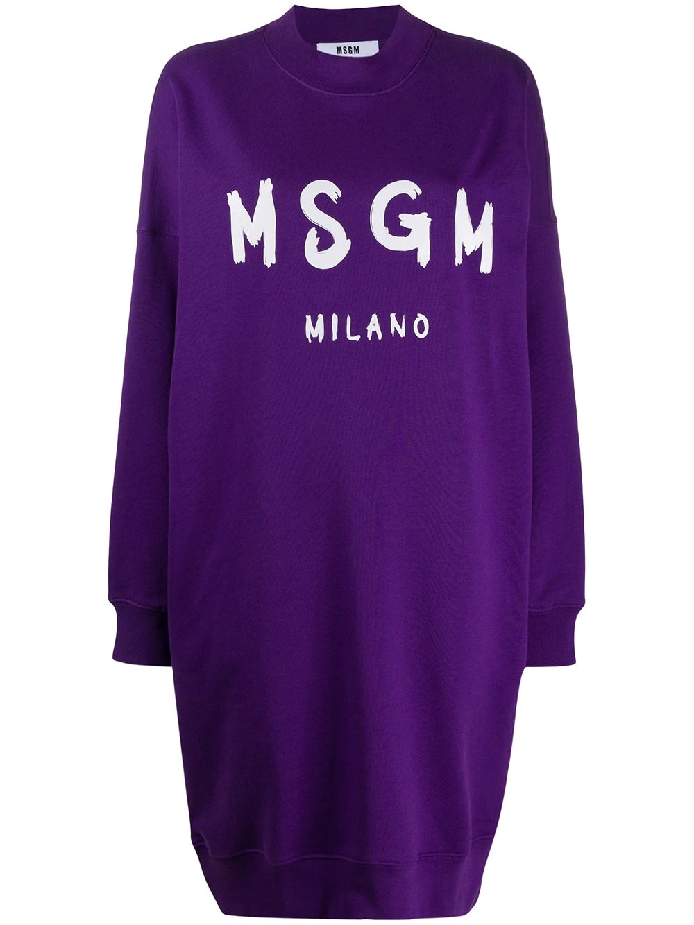 oversized logo-print sweatshirt-dress - 1