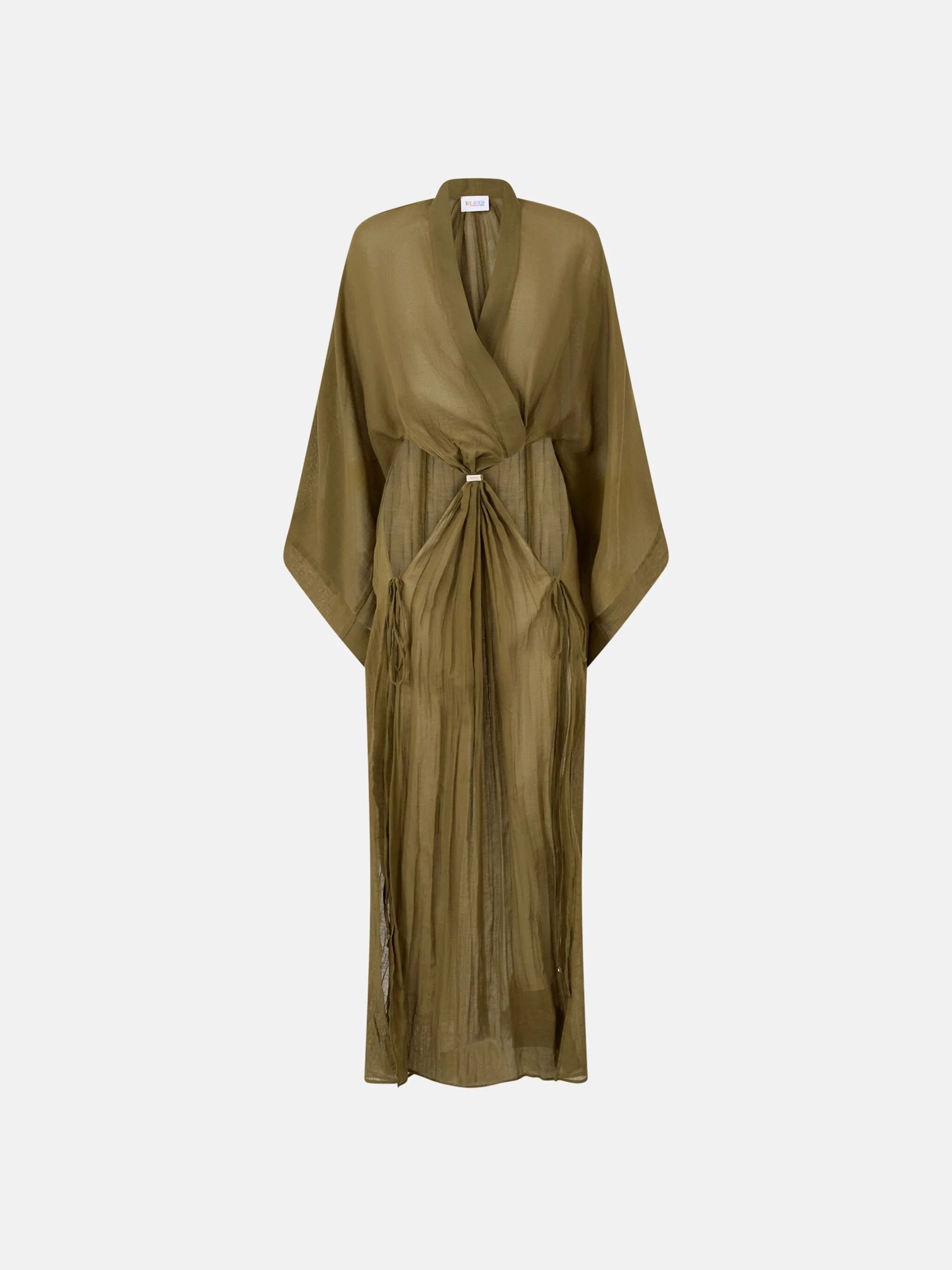 MILITARY GREEN MAXI DRESS - 1