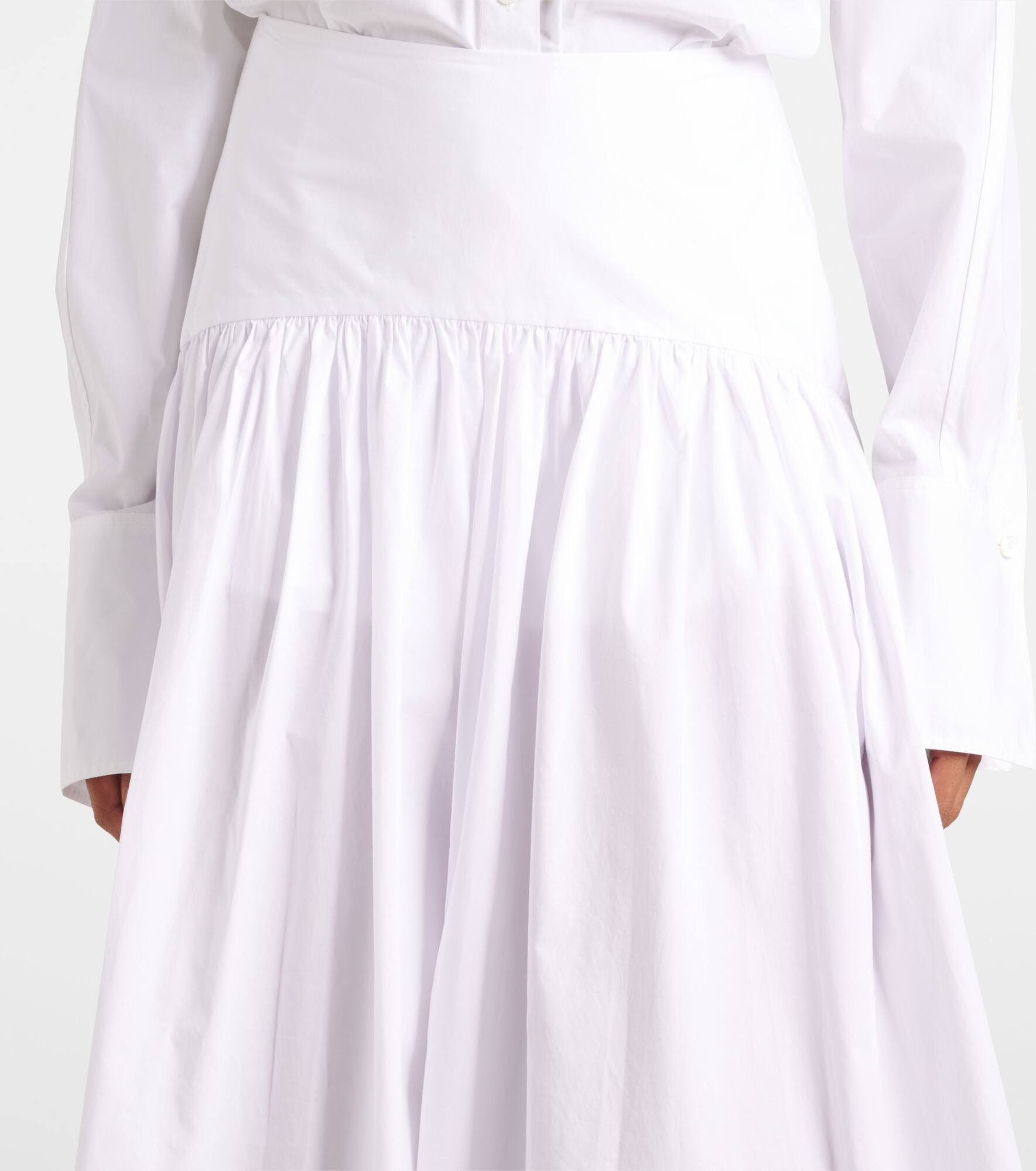 Procida high-rise cotton maxi skirt - 4