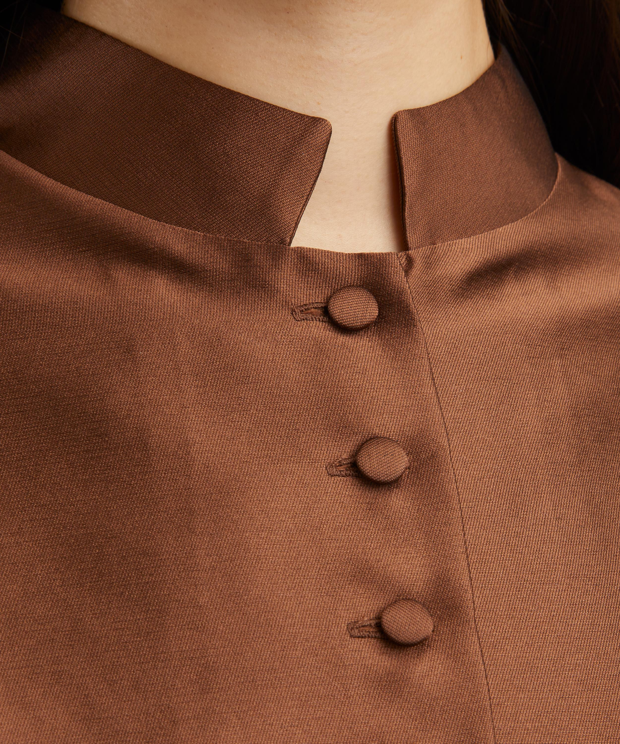 Amoako Cappuccino Silk-Blend Jacket - 5