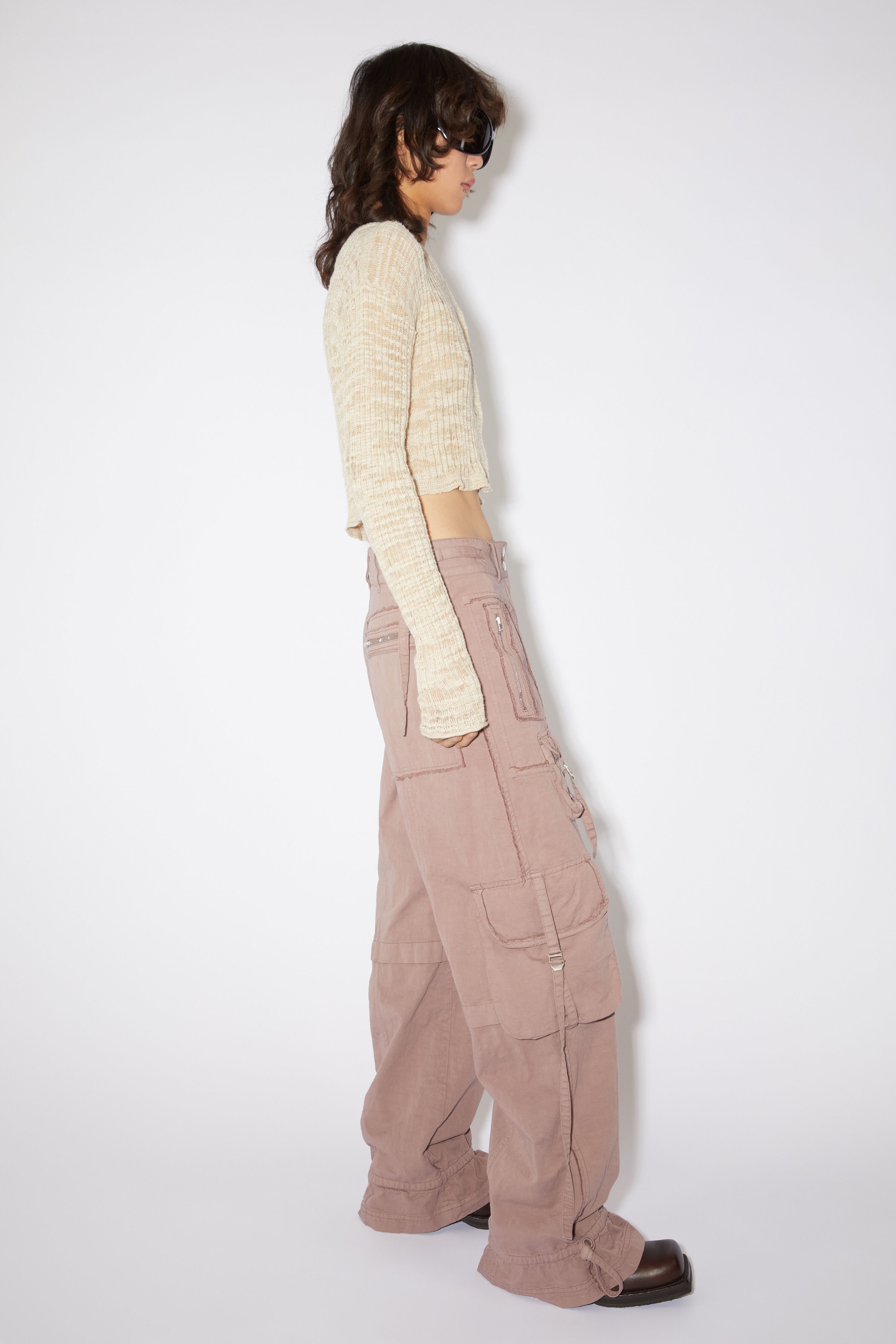 Cargo trousers - Mauve pink - 4