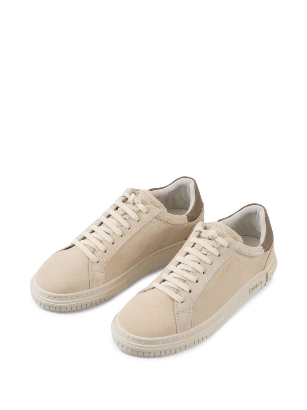 suede leather low-top sneakers - 3