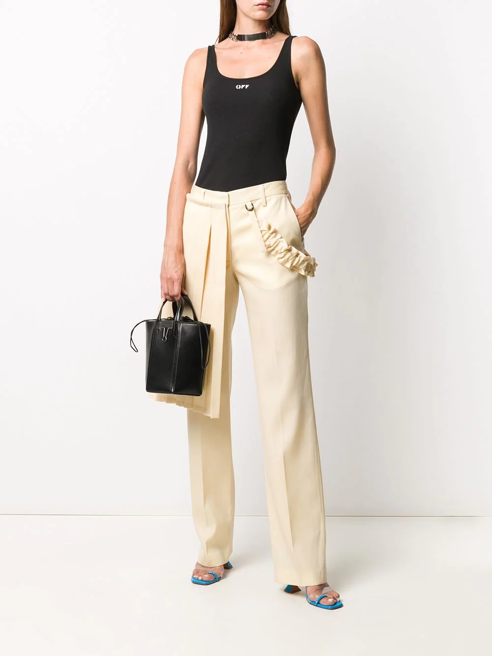 pleated panel tailored trousers - 2