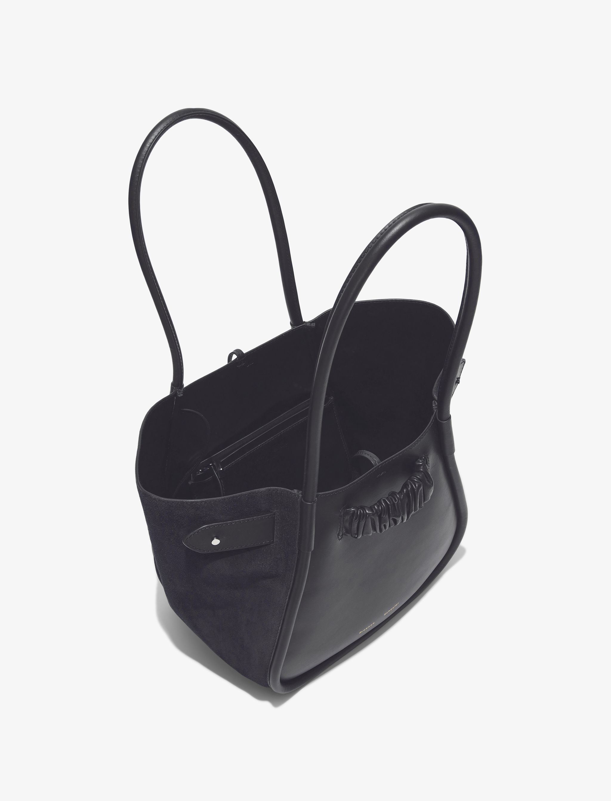 Suede Large Ruched Tote - 5