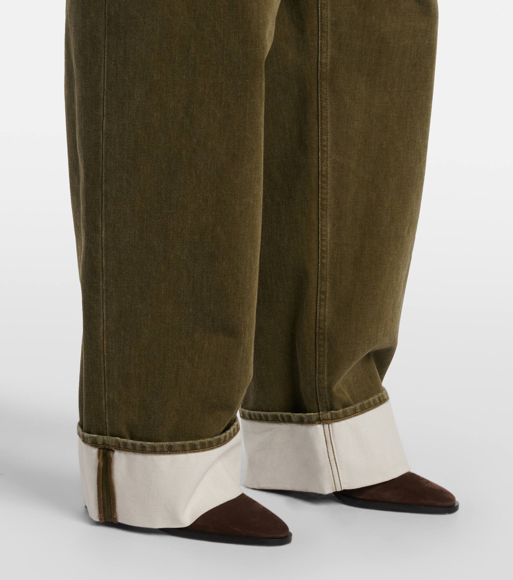 High-rise intrecciato wide-leg jeans - 5