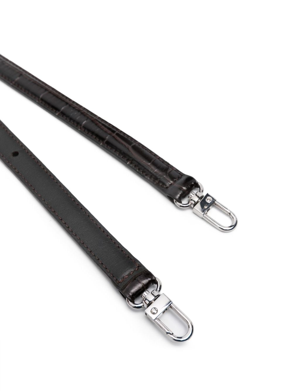 crocodile-effect leather belt - 2