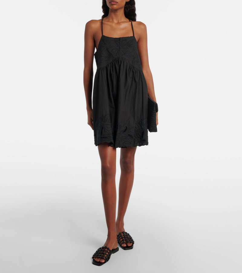 juliet dunn Embroidered cotton poplin minidress outlook