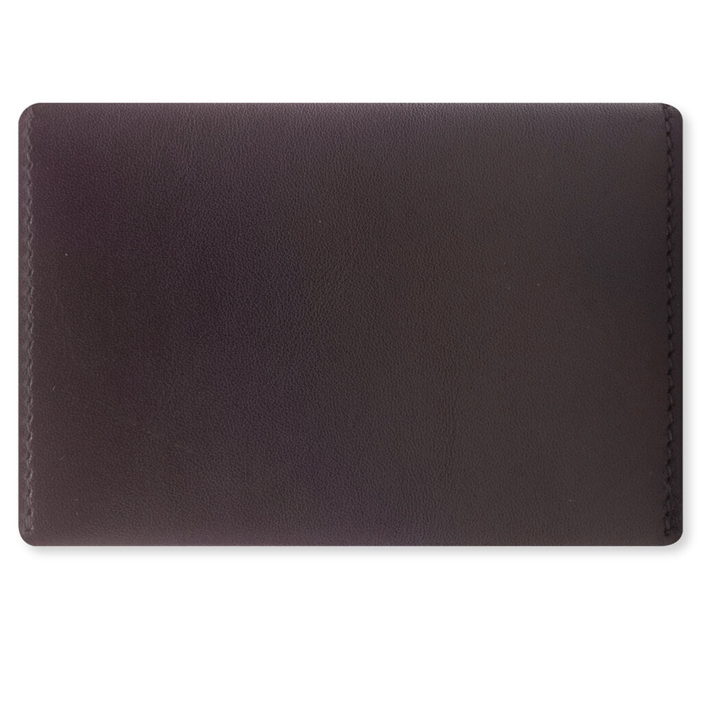 FOLDED LEATHER WALLET - DARK BROWN - 2