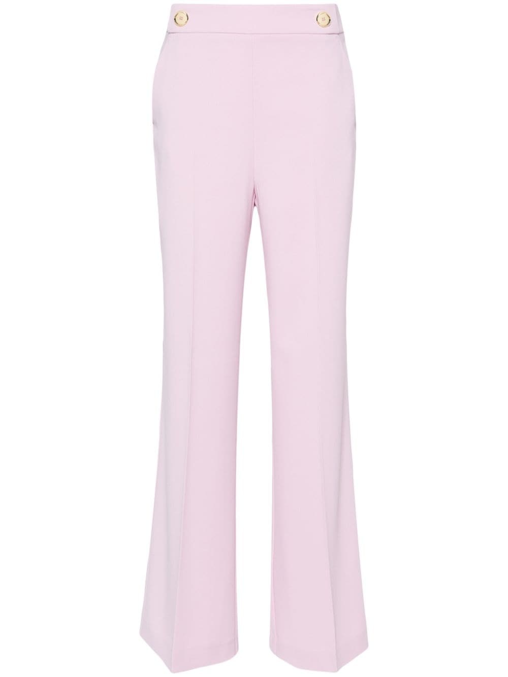 pressed-crease palazzo pants - 1