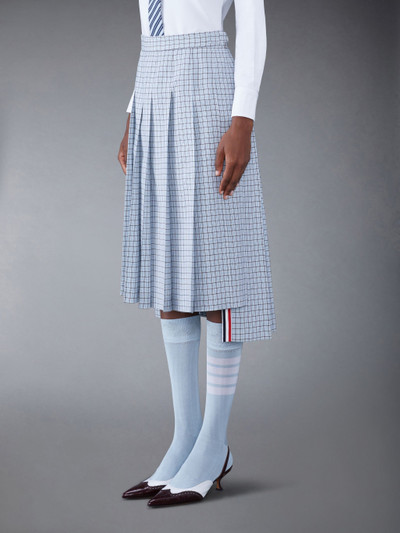 Thom Browne Check Wool Midi Classic Pleated Skirt outlook