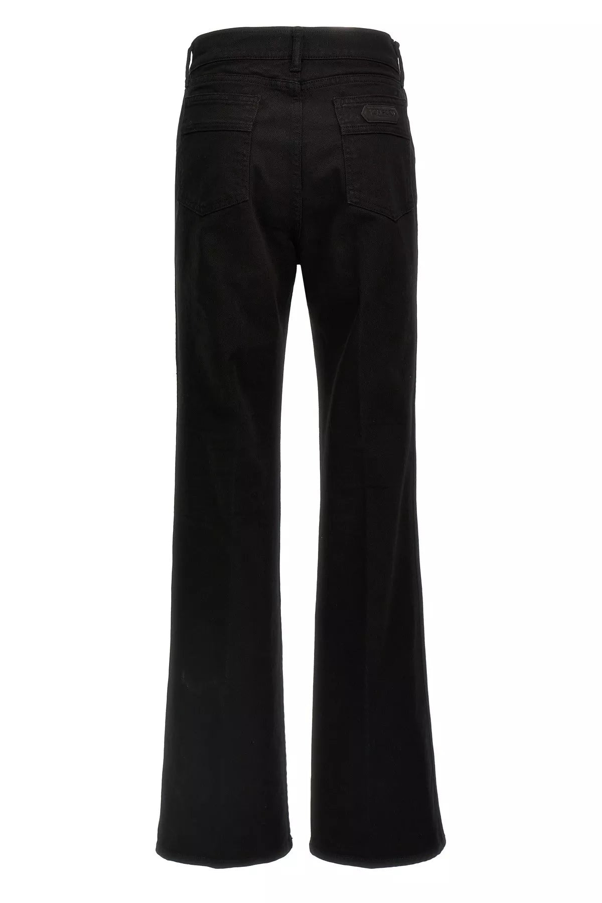 Tom Ford Women 'Stretch Twill Denim Wide Flare' Jeans - 2