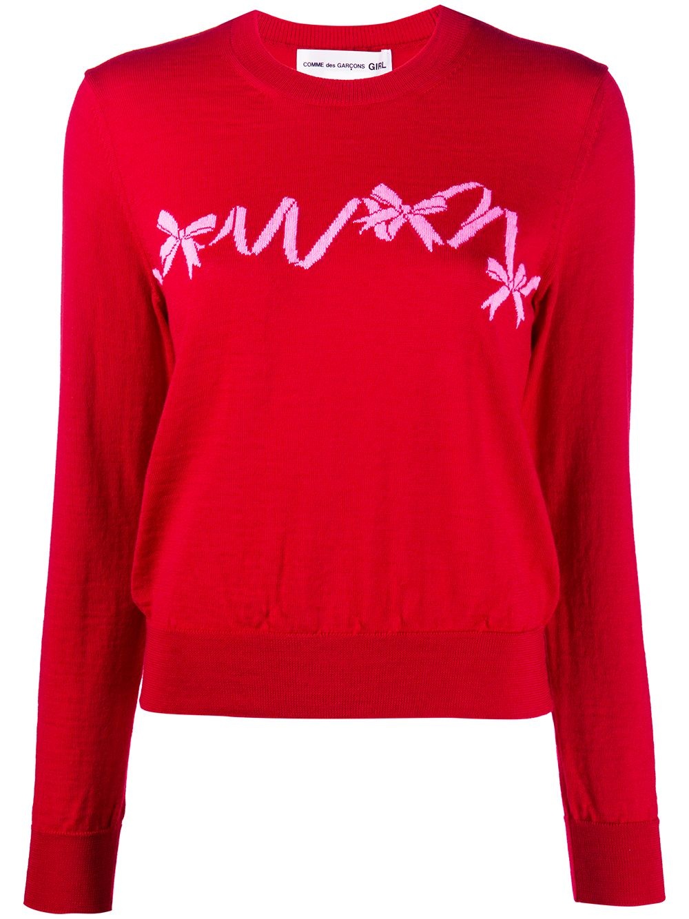 bow embroidered jumper - 1