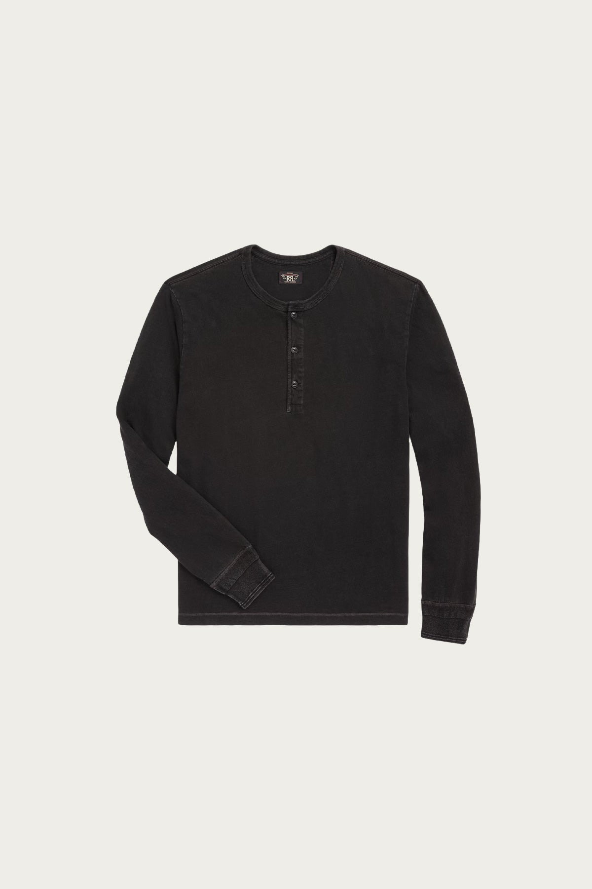 Indigo Jersey Henley Shirt - Sulfur Black - 1