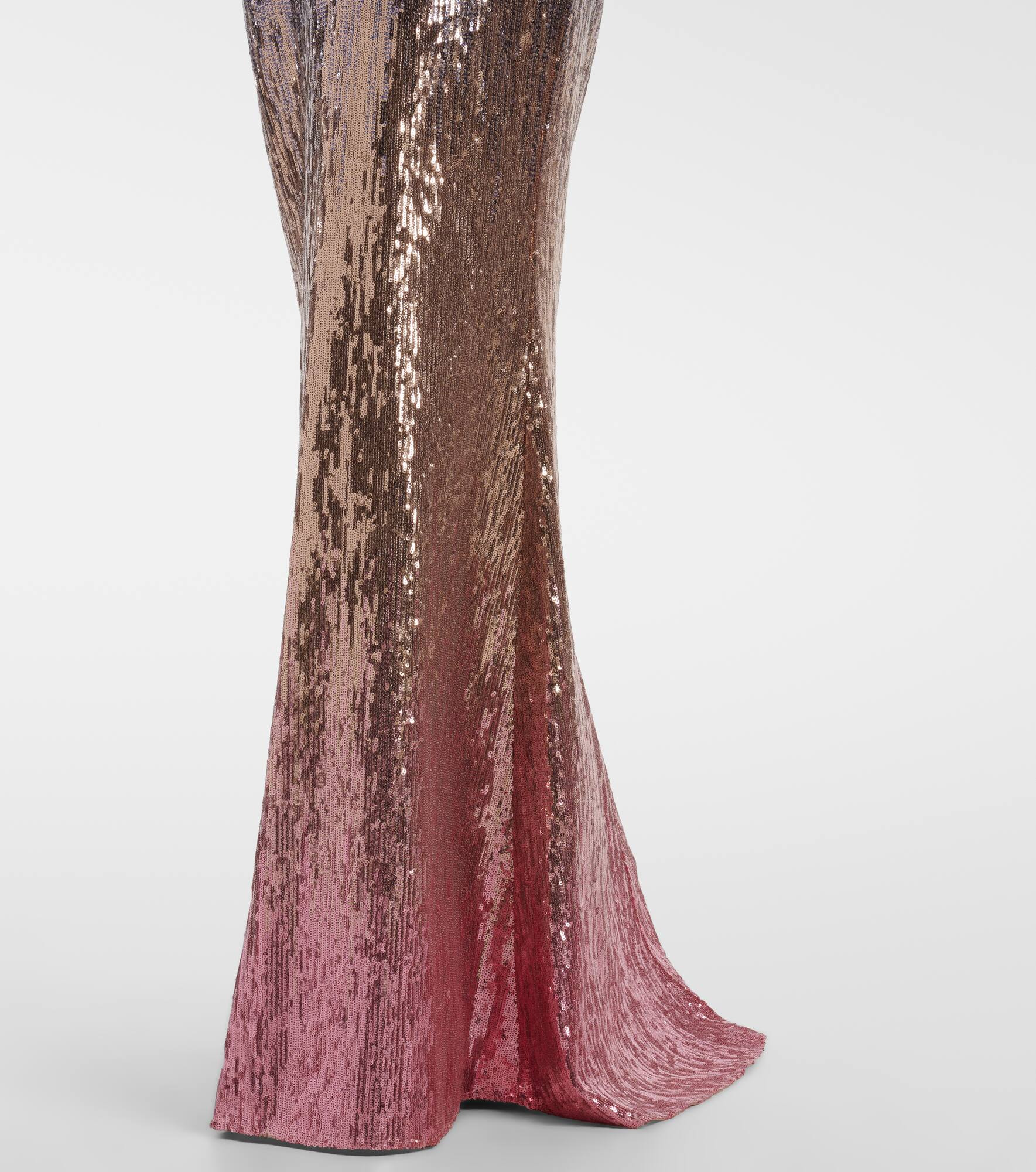 Ombré sequined belted gown - 6