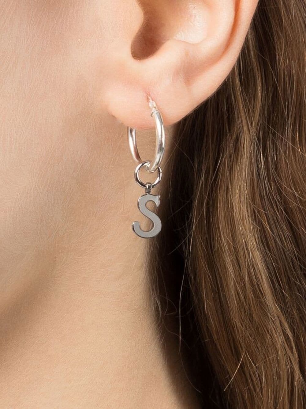 logo charm single earring - 3
