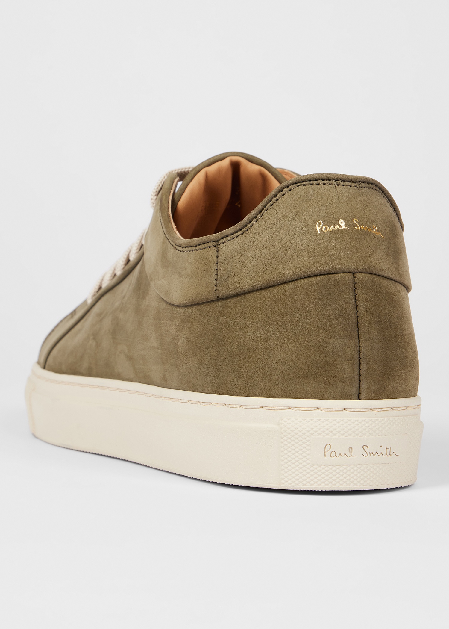 Sage Green Nubuck 'Basso' Trainers - 5
